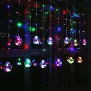 Гирлянда штора светодиодная - Декоративные шары (Разноцветная) фотография