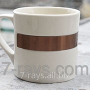 Керамическая чашка с металлическим декором (EST 1971). Starbucks. фото