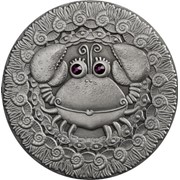 Зодиак. Рак - серебряная монета (Беларусь) фото