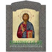 Мастерская церковной шелкографии Господь Вседержитель (Иисус Христос), икона под серебро Высота иконы 23 см фотография