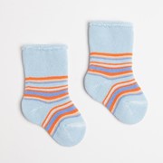 Носки детские махровые, цвет голубой, размер 6 фото
