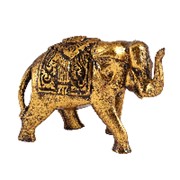 Слоник хобот вверх 17х13 см античное золото