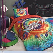 Комплект подросткового постельного белья TAC ONLINE хлопковый ранфорс красный 1,5 спальный фото