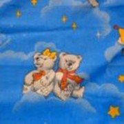 Ткань постельная Фланель 175 гр/м2 150 см Набивная/детская медвежата на голубом/S5918 VST фото