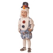 Карнавальный костюм для детей Батик Снеговичок Снежник детский, 26 (104 см) фотография