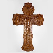 Крест резной деревянный (размеры 240х170х20, дерево ясень) фотография