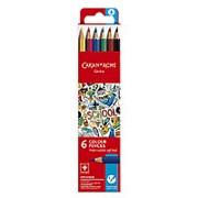 Carandache Набор карандашей цветных Carandache School line Aquarellе, 6 цветов, картонная коробка 6 цветов фотография