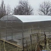 Теплица прямостенная с поликарбонатом 4*2,3*6 м (1 м шаг дуги / 3,5 листа ПК 10 мм) АГРО фото