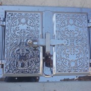 Дверца (ПР) духовки (алюмин.+метал.нерж) фото