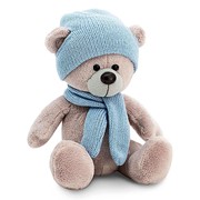 Мягкая игрушка «Медведь Топтыжкин» шапка, шарф, цвет серый 25 см фотография