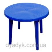Стол пластиковый круглый Синий фотография