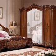 Спальня Элиза (180 см) с банкеткой (с 5-х дверным шкафом; цвет орех) фото