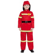 Карнавальный костюм для детей Карнавалофф Пожарный МЧС детский, M (128-134 см) фотография