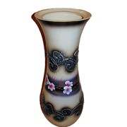 Керамическая ваза “Цветы на снегу“ фото