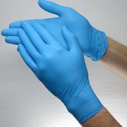 Перчатки нитриловые (синие, серые, белые) фото