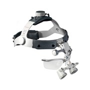 Бинокулярные лупы с увеличением 2,5x и креплением на шлеме + S-Guard (защитные очки) Heine HR 2,5x фото