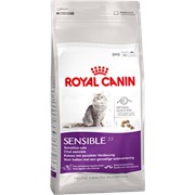 Sensible 33 Royal Canin корм для кошек с чувствительным пищеварением, от 1 года до 7 лет, Пакет, 0,4 фотография