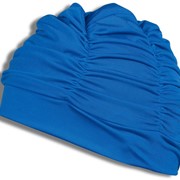 Шапочка для плавания ткань LUCRA SM женская с драпировкой, SM-092, Синий, фотография
