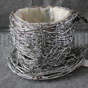 Кашпо-чашка в серебре натур. 6152