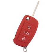 Чехол для выкидного ключа Audi, 3 кнопки (Красный) фото