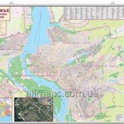 Настенная карта с каждым домом Запорожье135х97 см настенная карта М1:19 000 ламинированная Код товара 880787 фотография
