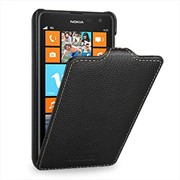 Чехол-флип кожаный TEtded для Nokia 625 черный фотография
