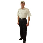 Сорочка мужская с коротким рукавом и отделкой модель 11.11.97 код 00870