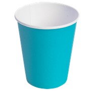 Бумажные стаканы для горячих и холодных напитков Бирюзовый 250 мл фото