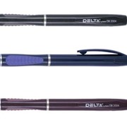 Ручка шариковая автоматическая Delta DB2004,цветой корпус, с резиновым наконечником, синяя фотография
