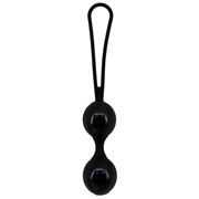 Вагинальные шарики Seven Creations силиконовые черные 3,5 см фото