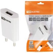 Сетевое зарядное устройство, СЗУ 1, 1 А, 1 USB, белый, TDM ELECTRIC SQ1810-0001 фото
