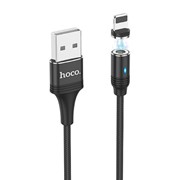 Кабель Hoco U76, USB - Lightning, 2 А, 1.2 м, магнитный, черный фото