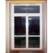 Балконная дверь Rehau-двухкамерный пакет-две створки,балконный блок ,пластиковая балконная дверь Rehau