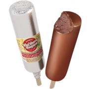 Мороженое «ШОКОЛАДНОЕ» эскимо пломбир шоколадный в шоколадной глазури 80 г фото