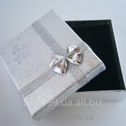 Коробочка для ювелирных наборов подарочная серебряная фотография