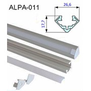Рассеиватель для алюминиевого профиля Alpa-011 L-2000mm цвет прозрачный FP03-C