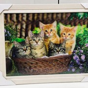 5D Картина 30 х 40 см “Котики в корзинке“ фото
