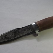 Нож НС-34 с гравировкой (алюминиевые вставки на рукояти), Златоуст фото