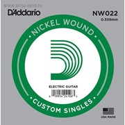 Отдельная струна D'Addario NW022 Nickel Wound для электрогитары, .022, фотография