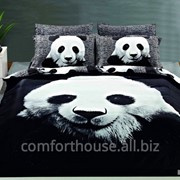 Постельное белье аrya сатин - panda двуспальный евро фотография