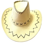Шляпа ковбойская замшевая бежевая