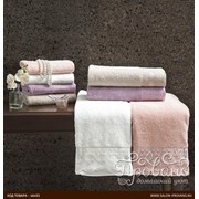 Подарочный набор полотенец для ванной 2 пр. Tivolyo Home OLIVIA хлопковая махра бирюзовый фото