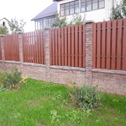 Забор бетонный двухсторонний Танвальд фото