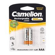 Аккумулятор Camelion, AAA, Ni-Mh, HR03-2BL (NH-AAA600BP2), 1.2В, 600 мАч, блистер, 2 шт. фотография