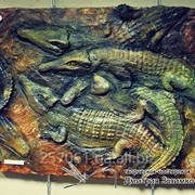 Барельефная (рельефная) картина “Крокодилы“ фото