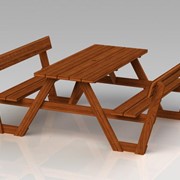 Стол со скамейками Модель П26 фото