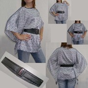 Атласная блузка - туника фотография