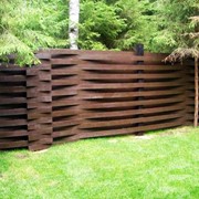 Забор деревянный, обшивка деревом от производителя.