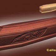 Гроб, модель Calla (Кала). Однокрышечный, шестигранный фото