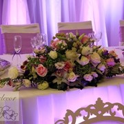 Флористическое оформление свадебного стола фото